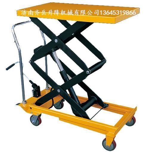 天津金盛工業園液壓式手推平台專用車