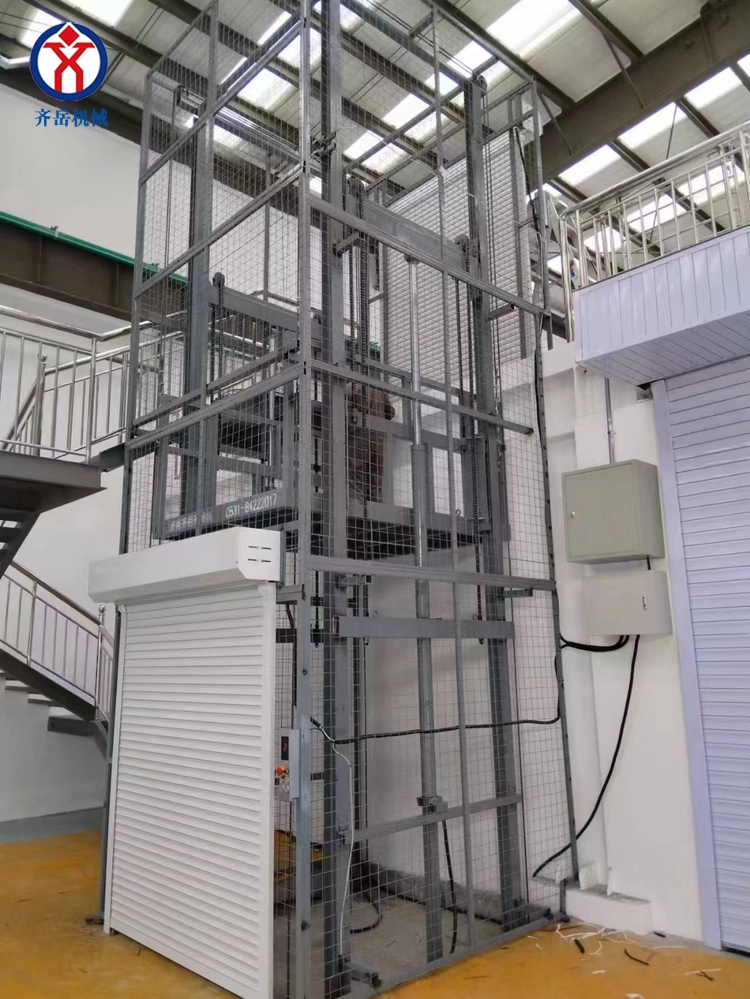 福建南平室內二層導軌式升降平台交付使用